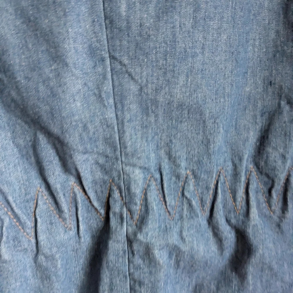 VINTAGE LEE Retro Light Wash Cotton Minimalist Simple Breasted Blazer Size Large - Picture 9 of 16